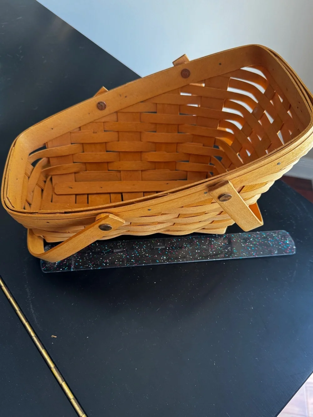 Longaberger | Vintage 1997 Handwoven Slanted Vegetable Basket with Twin Handles